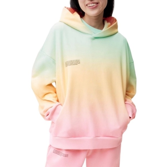 Pangaia 365 Midweight Horizon Sunset Pink Tie Dye Organic Cotton Sweatshirt Sm - Picture 1 of 9
